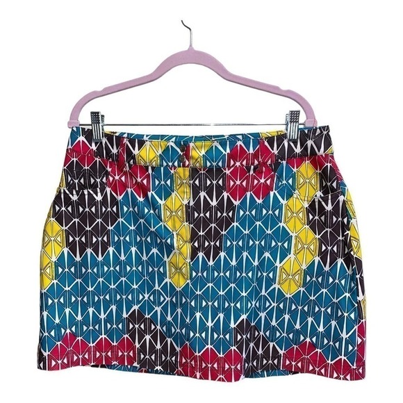 Colorful golf / tennis skort by Slazenger SZ10 2”belt loops. Belt not included - Picture 1 of 5